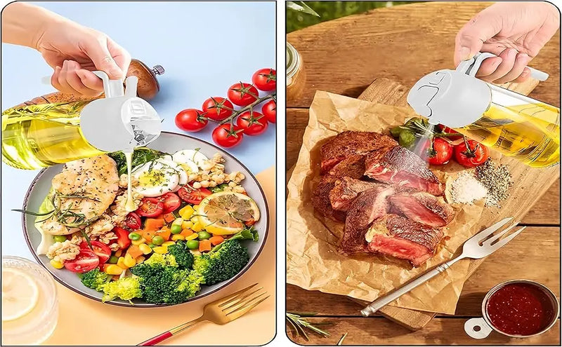2-in-1 Öl-Dosierer & Sprühflasche – Präzise Dosierung & Vielseitigkeit für deine Küche!