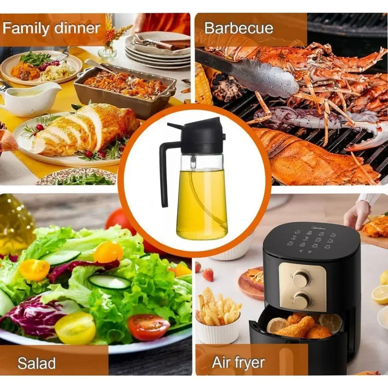 2-in-1 Öl-Dosierer & Sprühflasche – Präzise Dosierung & Vielseitigkeit für deine Küche!