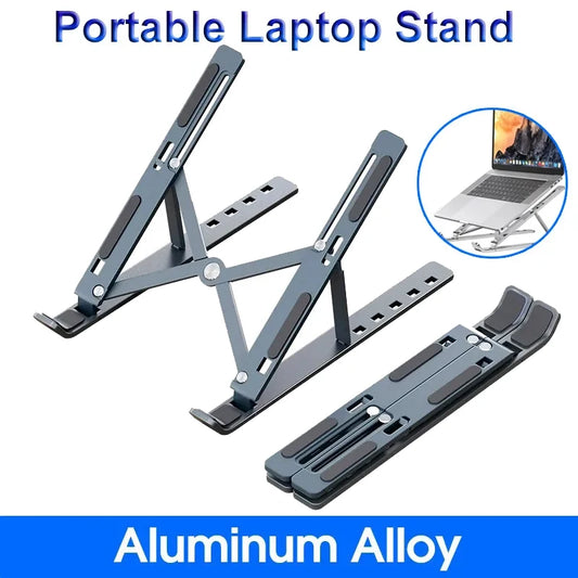 Höhenverstellbarer & klappbarer Laptop-Ständer aus Aluminium – Stabil, rutschfest & kompakt!