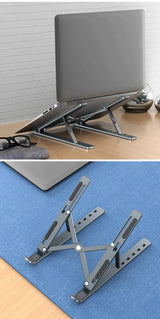 Höhenverstellbarer & klappbarer Laptop-Ständer aus Aluminium – Stabil, rutschfest & kompakt!