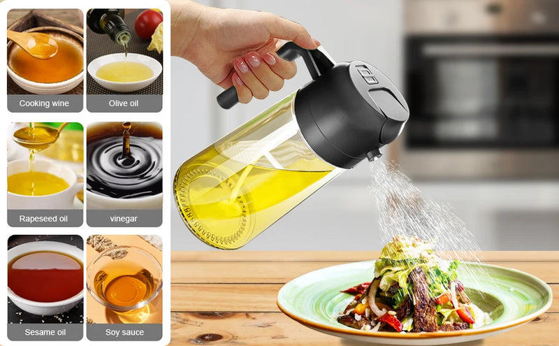 2-in-1 Öl-Dosierer & Sprühflasche – Präzise Dosierung & Vielseitigkeit für deine Küche!