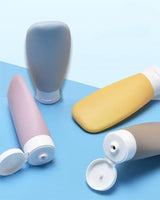 Silikon Reise-Flaschen (4er-Set, 60 ml) – Nachfüllbar, auslaufsicher & perfekt für unterwegs!
