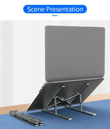 Höhenverstellbarer & klappbarer Laptop-Ständer aus Aluminium – Stabil, rutschfest & kompakt!