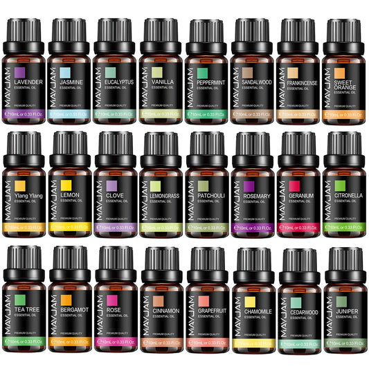 MAYJAM  Duftöl – 100% Reine Ätherische Öle | 37 Edle Duftsorten für Diffuser & Massage