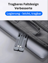 Höhenverstellbarer & klappbarer Laptop-Ständer aus Aluminium – Stabil, rutschfest & kompakt!
