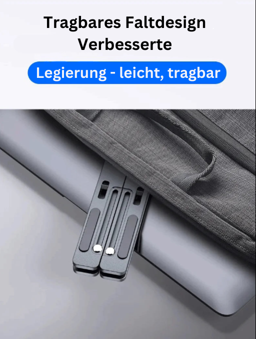 Höhenverstellbarer & klappbarer Laptop-Ständer aus Aluminium – Stabil, rutschfest & kompakt!